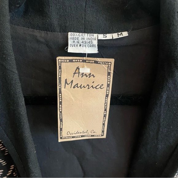 NWT Ann Maurice Geometric Pattern Oversized Long Vest - Picture 4 of 8